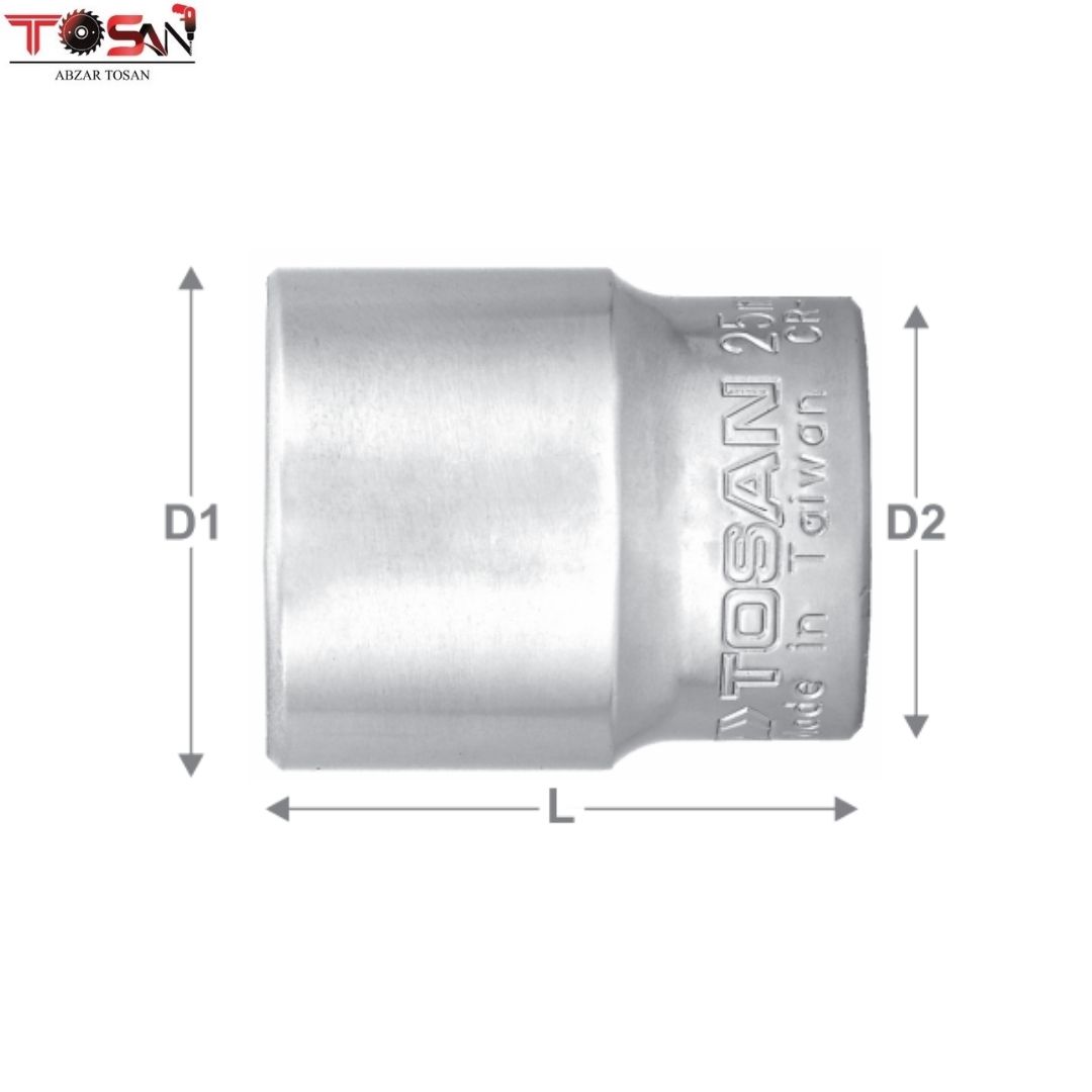 بکس کوتاه سایز 19 میلی متر T1274S-19 بکس کوتاه سایز 19 میلی متر T1274S-19