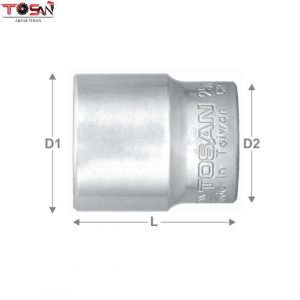 بکس کوتاه سایز 26 میلی متر T1274S-26